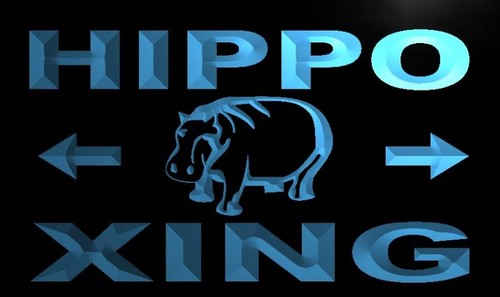 Hippo Xing Neon Light Sign